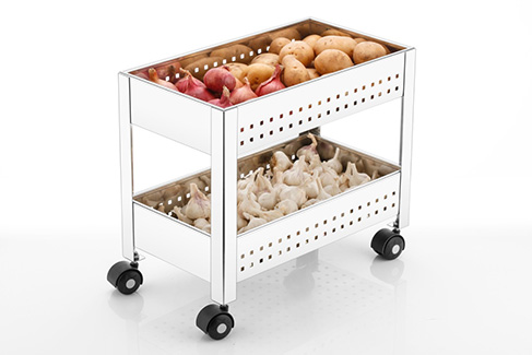 Double Self Vegetable Trolley