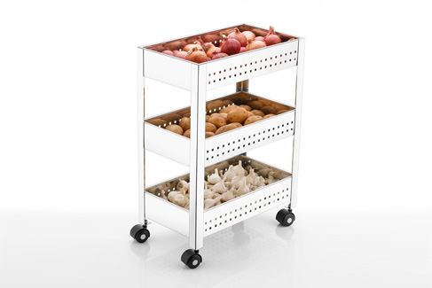 Triple Self Vegetable Trolley